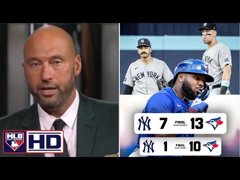 Thumbnail for MLB Network | Derek Jeter GOES CRAZY on New York Yankees lose to Blue Jays 13-7 in Game 2 ALDS