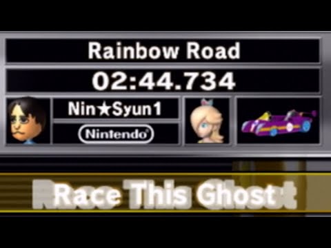 Thumbnail for my first time racing a fast staff ghost on mario kart wii