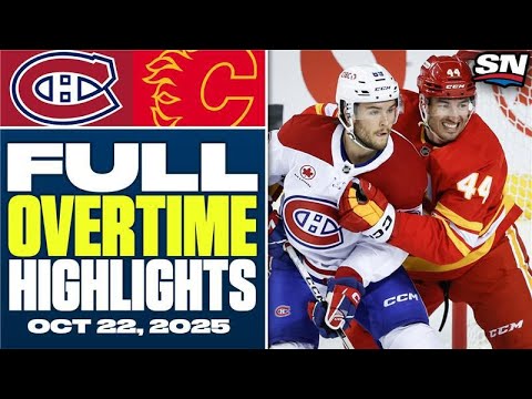 Thumbnail for Montreal Canadiens at Calgary Flames | FULL Overtime Highlights - October 22, 2025
