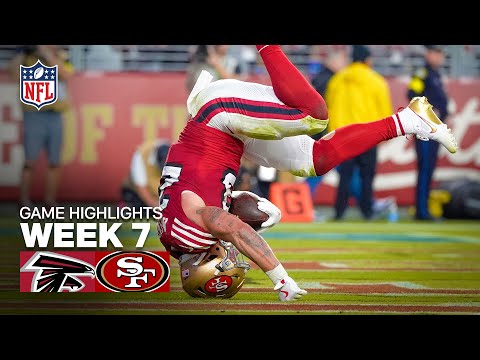 Thumbnail for Atlanta Falcons vs San Francisco 49ers Game Highlights | 2025 NFL Season Week 7