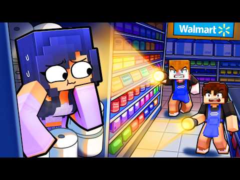 Thumbnail for 24 HOURS at WALMART In Minecraft!