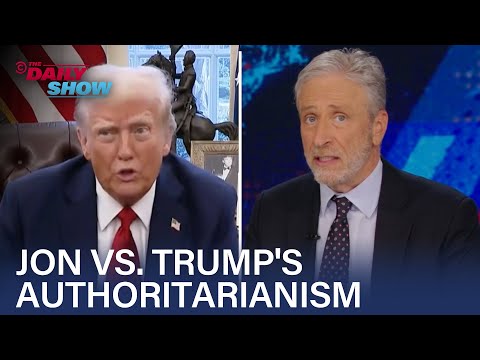 Thumbnail for Jon Stewart on Trump's Authoritarian Aspirations Pt. 1 (feat. John Oliver) | The Daily Show