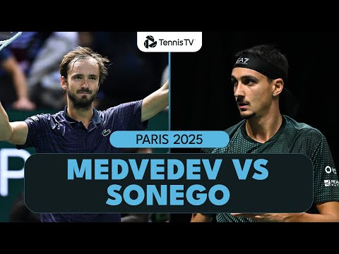 Thumbnail for Daniil Medvedev vs Lorenzo Sonego Thrilling Encounter 🥵 | Paris 2025 Highlights