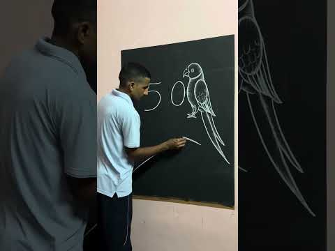 Thumbnail for Using 500 number to draw a two love birds👍 | #drawing skill #talent work 
