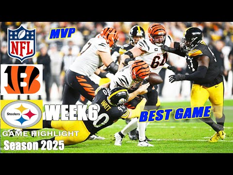Thumbnail for Cincinnati Bengals vs Pittsburgh Steelers (Oct.16.25) WEEK7 | Game Highlights | NFL Season 2025