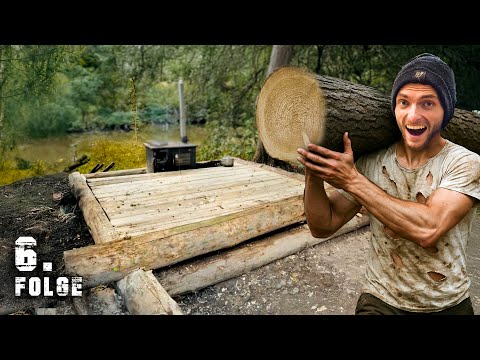 Thumbnail for Wir bauen uns ein BLOCKHAUS um den WINTER zu überleben | Tag 6/100 autark