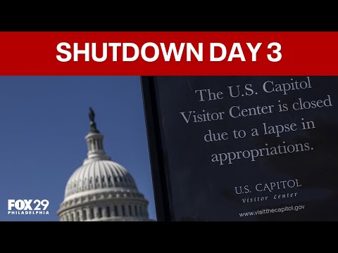 Thumbnail for Government shutdown enters day 3 as Trump threatens permanent cuts