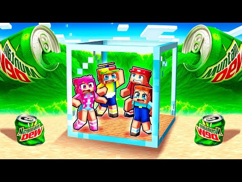Thumbnail for MOUTAIN DEW TSUNAMI vs Doomsday Bunker in Minecraft!