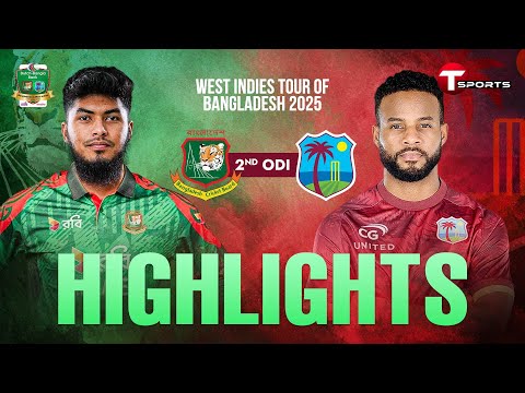 Thumbnail for HIGHLIGHTS | Bangladesh vs West Indies, 2nd ODI | West Indies tour of Bangladesh, 2025 | T Sports