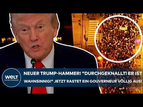 Thumbnail for USA: Neuer Trump-Hammer! "Durchgeknallt! Er ist wahnsinnig!" Jetzt rastet ein Gouverneur völlig aus!