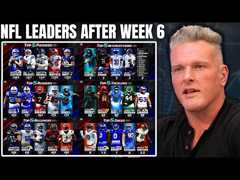Thumbnail for Pat McAfee Reacts To The "Top 5" League Leaders In The NFL After Week 6