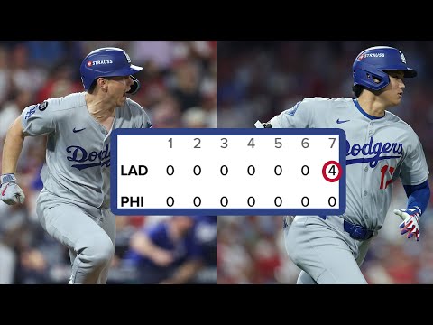Thumbnail for FULL INNING: Dodgers break scoreless tie in 7th with four runs!! (Led by Will Smith, Shohei Ohtani)