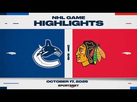 Thumbnail for NHL Highlights | Canucks vs. Blackhawks - October 17, 2025