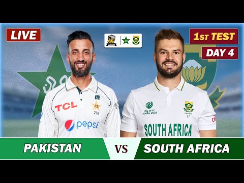 Thumbnail for PAK vs SA 1st TEST MATCH DAY 4 LIVE ,LAHORE | PAKISTAN vs SOUTH AFRICA LIVE COMMENTARY | SESSION 1