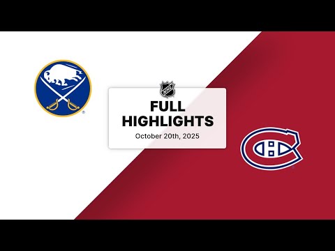 Thumbnail for NHL Highlights | Sabres vs. Canadiens | October 20, 2025