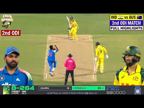 Thumbnail for India vs Australia 2nd ODI Full Match Highlights 2025 | IND vs AUS 2nd ODI Highlights 2025 Today