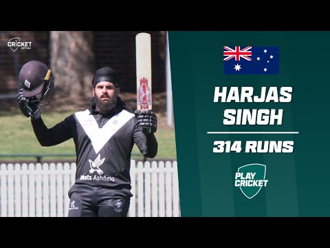 Thumbnail for 314 in a 50-over game! Harjas Singh clubs new Aussie record!