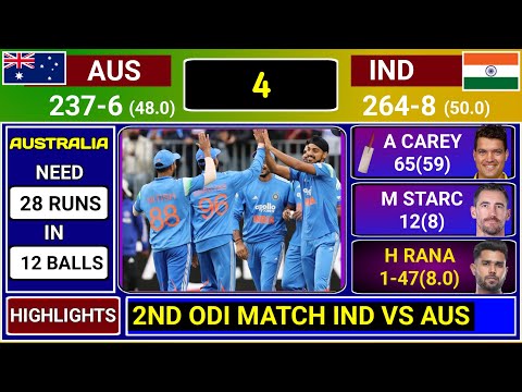 Thumbnail for IND Vs AUS 2nd ODI Full Match Highlights | India vs Australia 2nd ODI Full Highlights