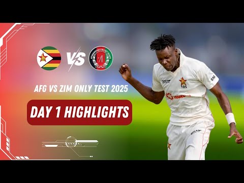 Thumbnail for Afghanistan vs Zimbabwe 1st Test 2025 Day 1 Full Highlights | Afg vs Zim