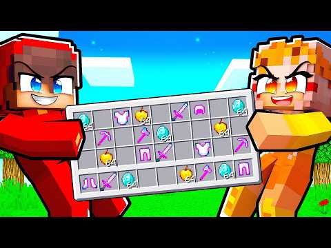 Thumbnail for Minecraft, but we Share ONE INVENTORY…