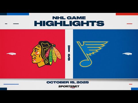 Thumbnail for NHL Highlights | Blackhawks vs. Blues - October 15, 2025