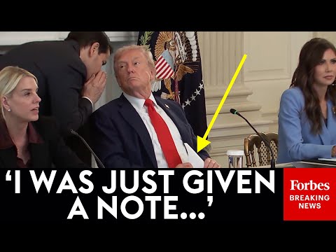 Thumbnail for BREAKING: Rubio Delivers Surprise Note To Trump During Roundtable—Then Trump Reveals What It Says