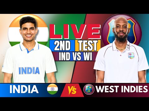 Thumbnail for 🔴 LIVE: INDIA VS WEST INDIES TEST | Live Cricket Match Today | IND vs WI 2nd Test Day 1 Commentary