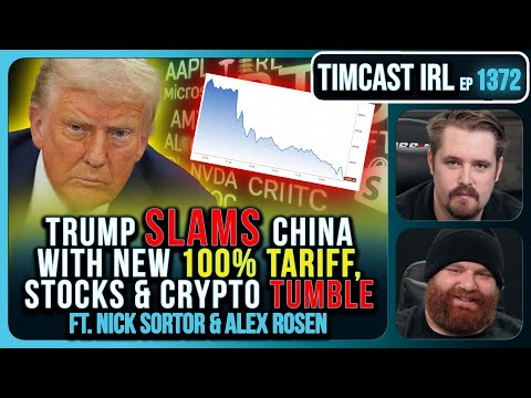 Thumbnail for Trump SLAMS China With NEW 100% Tariff, Stocks & Crypto TUMBLE | Timcast IRL