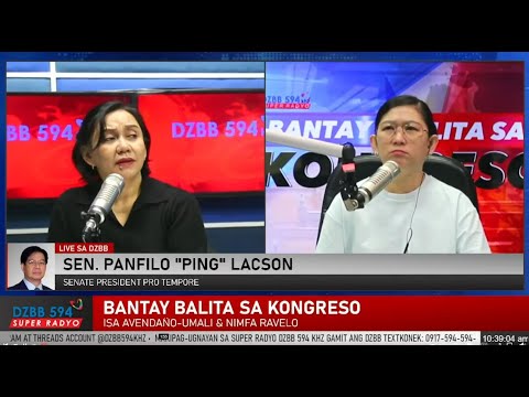 Thumbnail for Sen. PING LACSON on Resigning as Blue Ribbon Chairman, Senate Leadership: Interview on DZBB