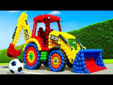 Thumbnail for The mascot vibrato assistant JCB and Tractor placed on the football field is popular, co produced