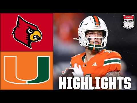 Thumbnail for Louisville Cardinals vs. Miami Hurricanes | Full Game Highlights | ESPN College Football
