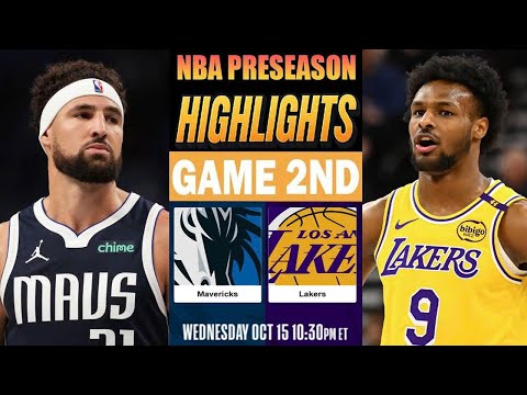 Thumbnail for Los Angeles Lakers Vs Dallas Mavericks Game 2nd Highlights Oct 15 , 2025 | NBA  Season 2025