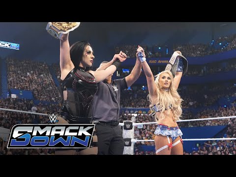 Thumbnail for Tiffany Stratton and Stephanie Vaquer team up for epic tag team win: SmackDown, Oct. 10, 2025