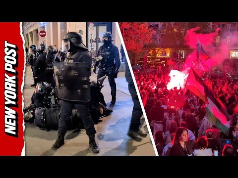 Thumbnail for Chaos in Paris Streets as Anti-Israel Protesters Face off with Cops
