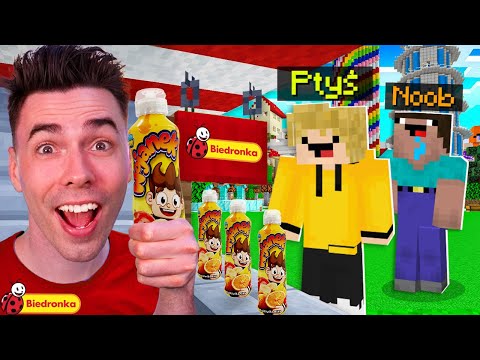 Thumbnail for Zostałem PRACOWNIKIEM BIEDRONKI 🛒🐞 i Sprzedaje NOWE WOJANKI 🧃 w Minecraft!