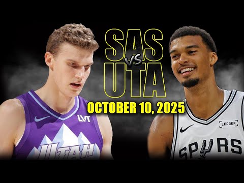 Thumbnail for San Antonio Spurs vs Utah Jazz Full Game Highlights - October 10, 2025 | NBA Preseason