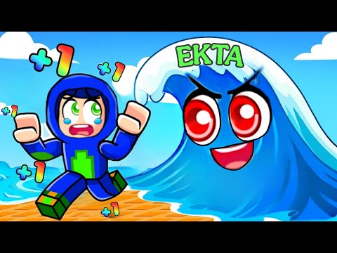 Thumbnail for +1 SPEED EVERY SECOND TO ESCAPE THE MEGA TSUNAMI IN ROBLOX !!