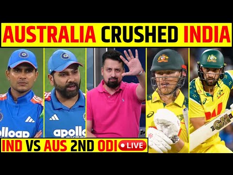 Thumbnail for 🔴IND VS AUS 2ND ODI LIVE: AUSTRALIA CRUSHED INDIA, 2-0 SE SERIES HAARA INDIA #indvsaus