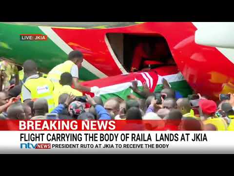 Thumbnail for Chaos at JKIA as former Prime Minister Raila Odinga's body arrives