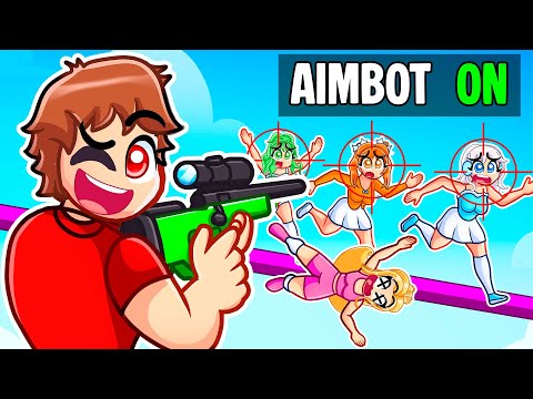 Thumbnail for Cheating Using AIMBOT In Sniper Vs Runners GTA 5...