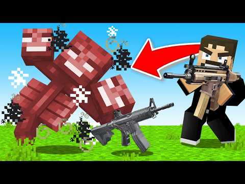 Thumbnail for Minecraft, but MOBS Drop Random Weapons