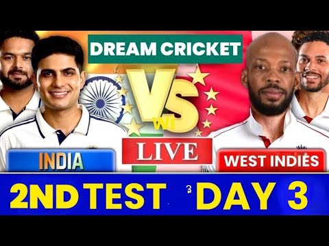 Thumbnail for IND vs WI 2nd Test Live | India vs West Indies Live Day 3 Score & Commetry now launch break
