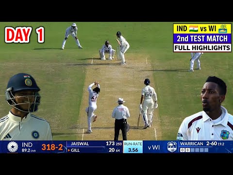 Thumbnail for India vs West Indies 2nd Test Highlights 2025 | IND vs WI 2nd Test Day 1 Full Match Highlights 2025