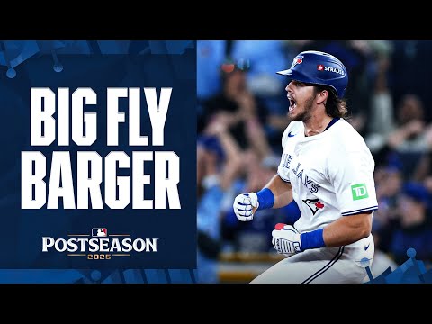 Thumbnail for BARGER BOMB! 💣 Addison Barger's two-run homer doubles the Blue Jays' lead in ALCS Game 6! 💥