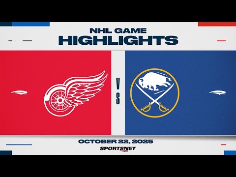 Thumbnail for NHL Highlights | Red Wings vs. Sabres - October 22, 2025