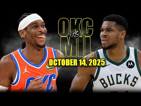 Thumbnail for Oklahoma City Thunder vs Milwaukee Bucks Full Game Highlights - October 14, 2025 | NBA Preseason