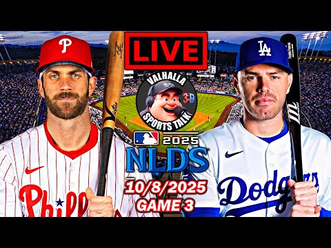 Thumbnail for Los Angeles Dodgers vs Philadelphia Phillies ⚾ MLB Baseball 🟢 MLB Play By Play LIVE STREAM in 3D.