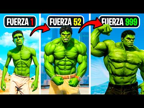 Thumbnail for Pasamos de HULK DÉBIL a SUPER FUERTE en GTA 5