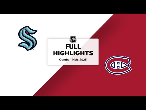Thumbnail for NHL Highlights | Kraken vs. Canadiens | October 14, 2025