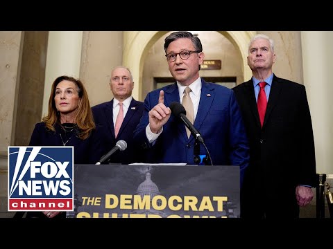 Thumbnail for WATCH LIVE: Speaker Johnson, House GOP address reporters amid government shutdown